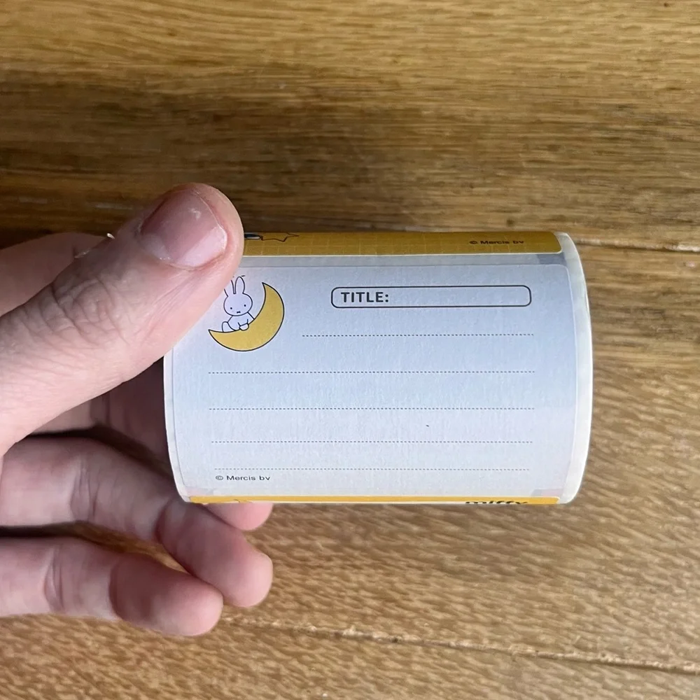 🎉🎉 Miffy Kawaii Moon Label Sticker Roll Stationery